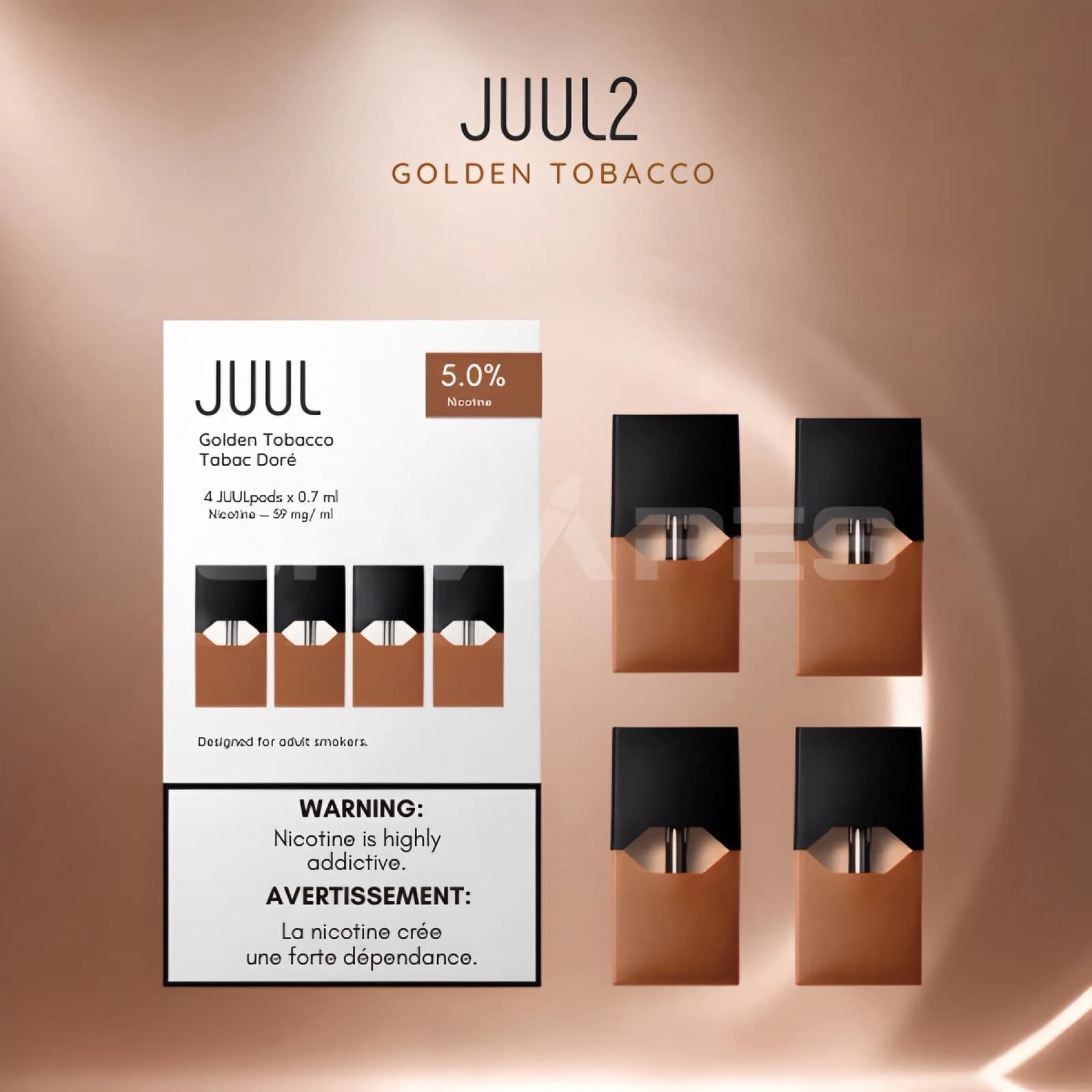 JUUL Pods ゴールデンタバコ 5（4個入り）