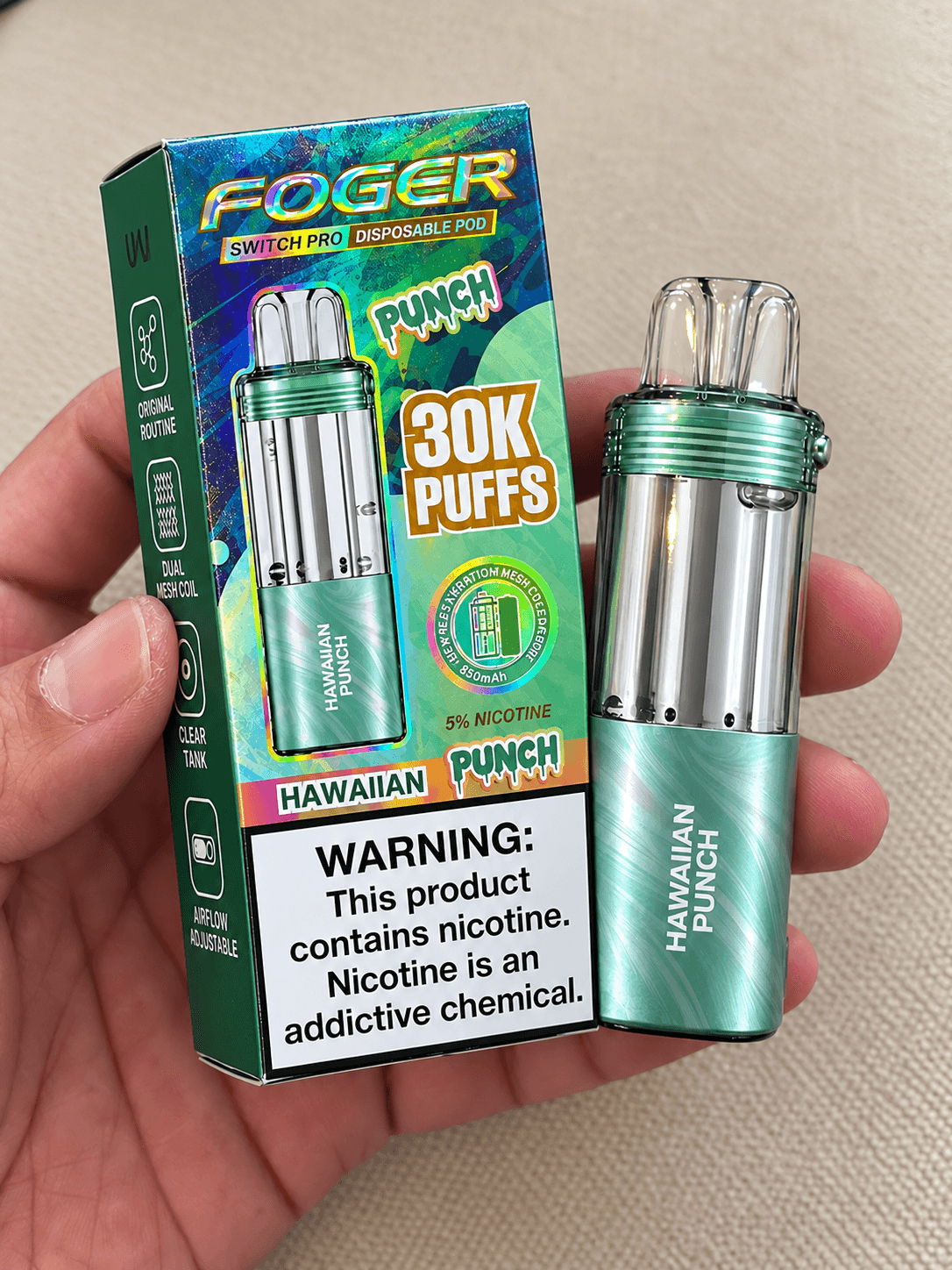 Foger Switch Pro Pod 5% Nicotine – Miami Mint 30K Puffsのお客様の写真